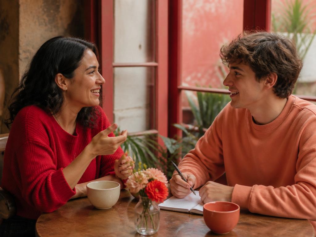 Two people having a real Spanish conversation together